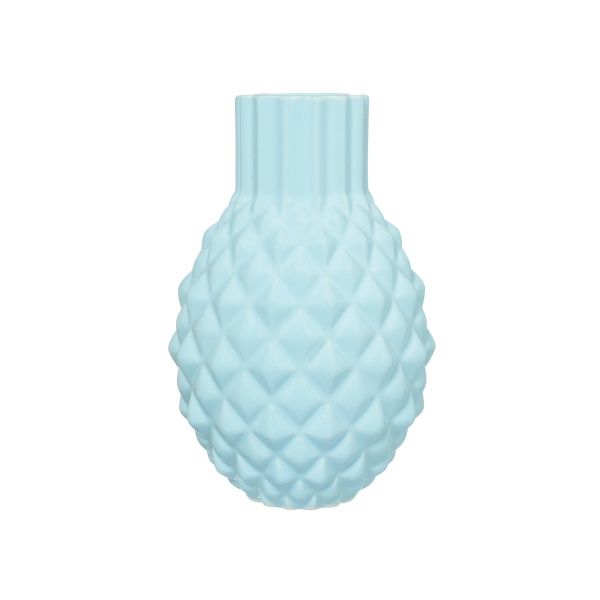 Ваза керамічна блакитна Ананас