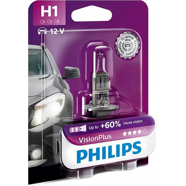 Лампа галогенна Philips H1 55 В 1 шт 6000