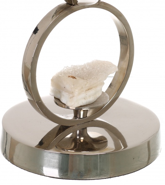 Ваза PANACHE Linear Stone 45 см сіро-коричневий/нікель 