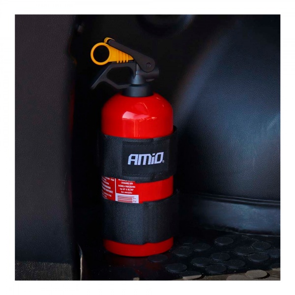 Тримач для вогнегасника на липучцi AMiO FEH-1 (02498) чорний