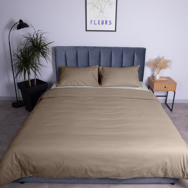 Комплект постельного белья Mono семейный мокко Luna