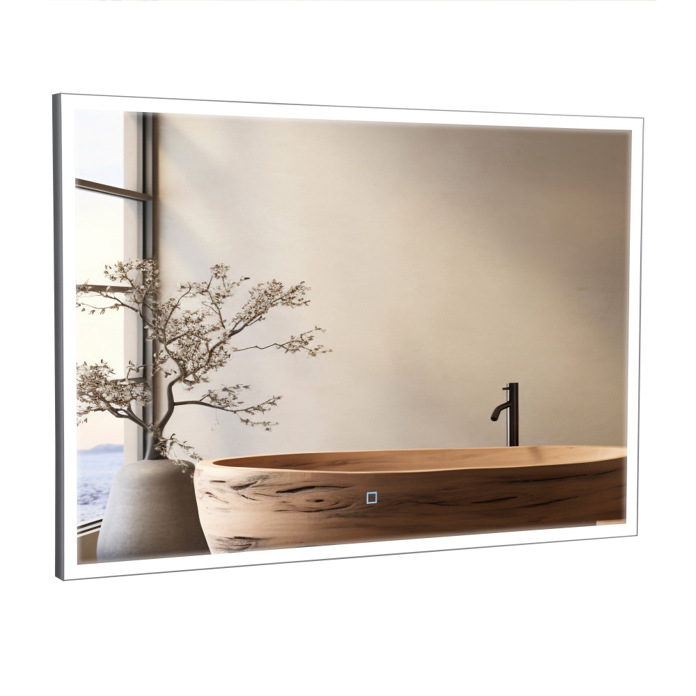 Зеркало со встроенной подсветкой Aqua Rodos Luce white 100х70