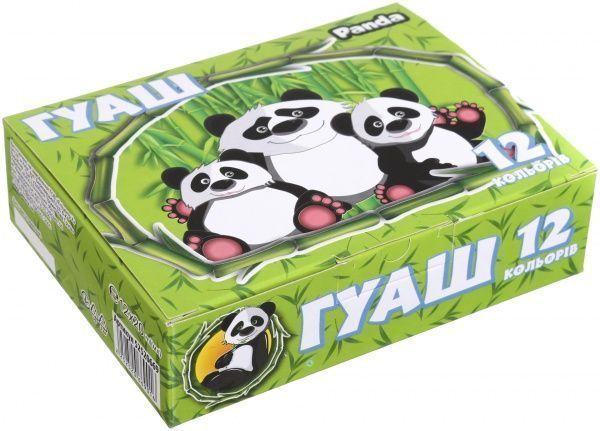 Фарба гуашева 12 кольорів 200204 240 мл Panda