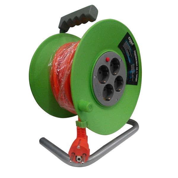 Подовжувач на котушці Expert Power ПВС 3х1,0 2,2 кВт із заземленням 4 гн. помаранчевий 50 м CR4E-3x1.0x50m 