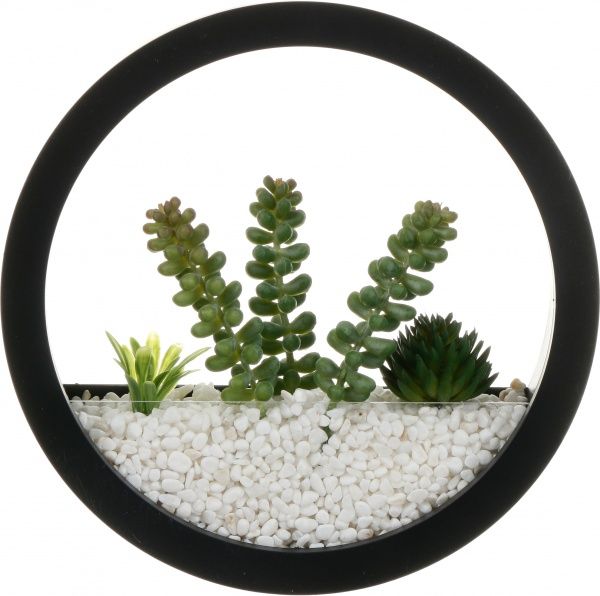 Декор настінний Nature круглий 20x20 см чорний 