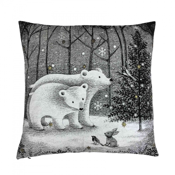 Подушка декоративная Black Night Медведи 45x45 см Прованс 