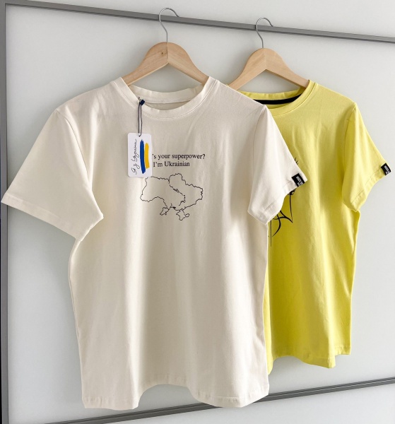 Футболка Карта України р.XXL молочний