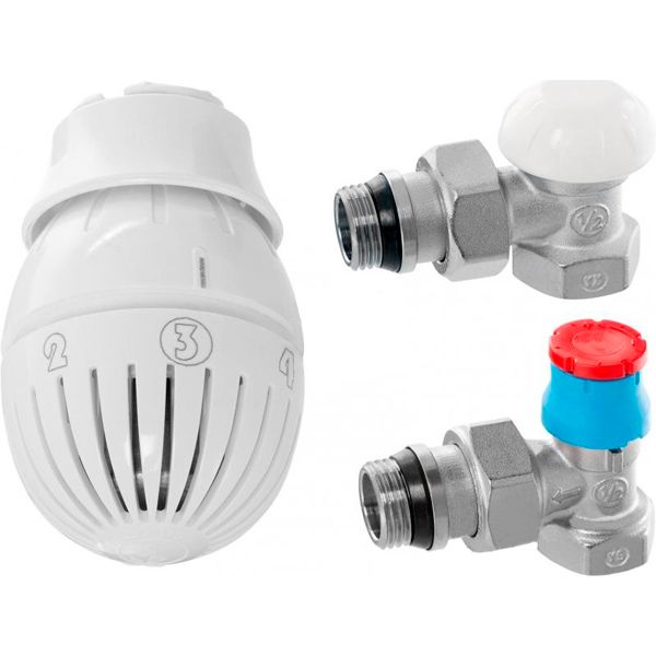 Комплект термостатичних кранів радіаторний Giacomini R470FX003 кутовий