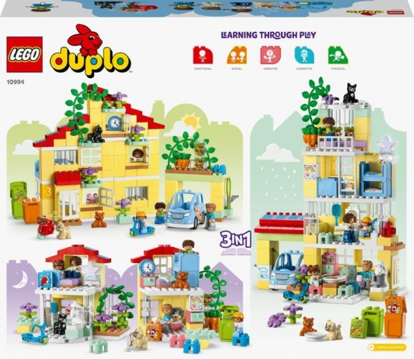 Конструктор LEGO DUPLO Сімейний будинок 3 в 1 10994
