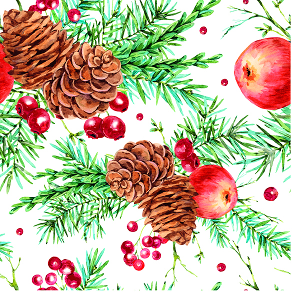 Салфетки столовые Silken Рождественские шишки 33х33 см 12 шт.