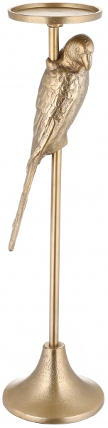 Подсвечник попугай большой золотистый 53 см AL-22831B металл