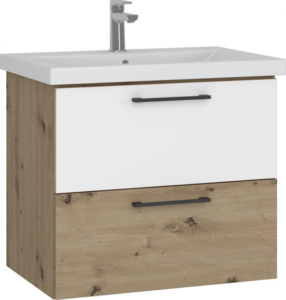 Тумба консольна Грейд Niks дуб артизан/німфея альба під умивальник Como 70