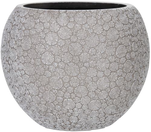 Кашпо керамическое Capi Wood круглый 2л слоновая кость (065910) 