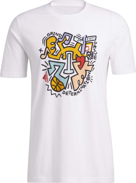 Футболка Adidas DON 3 NYC GT0224 р.2XL белый