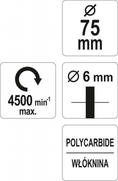 Щетка дисковая 75 мм YATO YT-47801