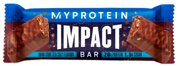 Протеїновий батончик Myprotein Impact Protein Bar Темний шоколад з морською сіллю 64 г