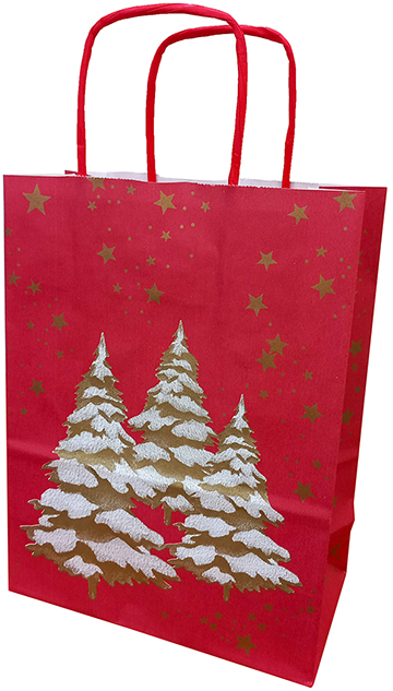 Пакет подарочный КРАФТ с рисунком 34x12x26 cм Happycom International