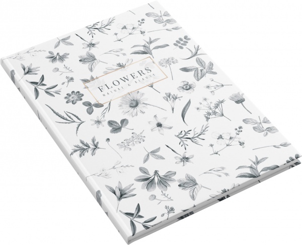 Книга обліку А4 96 аркушів 1В2365 Квіти чорно-білі Аркуш