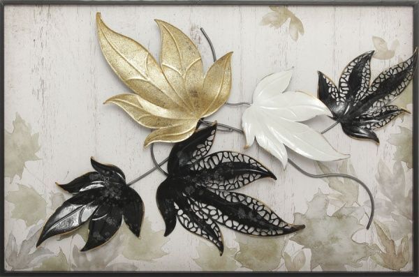 Декор настенный Fall 31x89 см черно-белый 