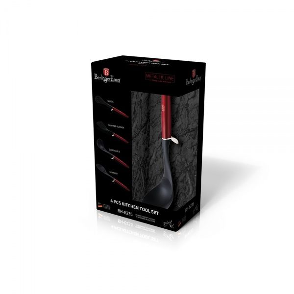 Набор кухонных принадлежностей Metallic Line BURGUNDY Edition 4 предмета BH 6235 Berlinger