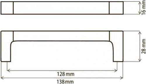 Меблева ручка D-740AL G2 128 мм хром DC 70547