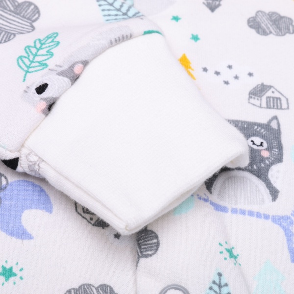 Комбінезон унісекс Minikin р.62 білий із принтом 