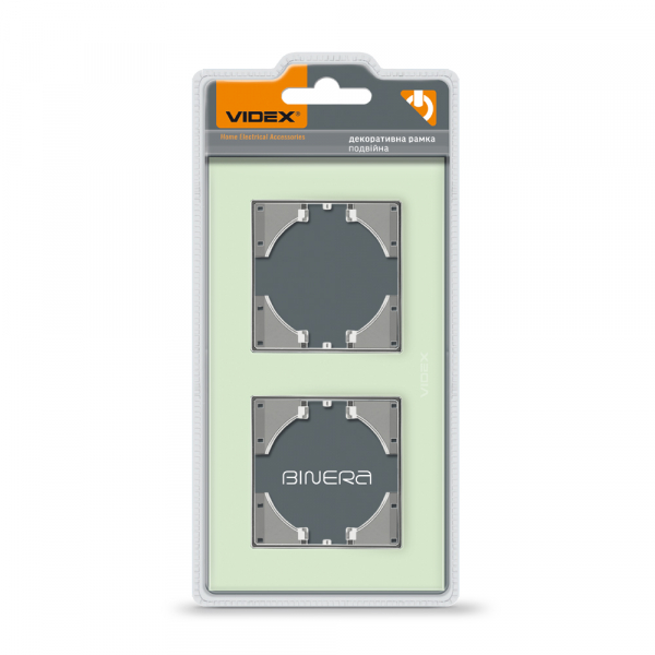 Рамка двухместная Videx Binera горизонтальная зеленый VF-BNFRG2H-GR