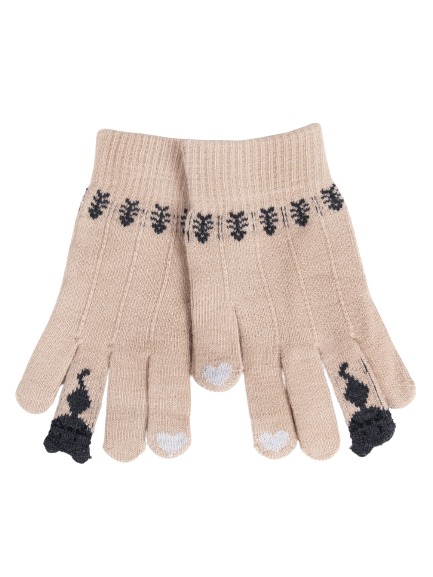 Перчатки YO! (5904921627214) р.14 пудра 