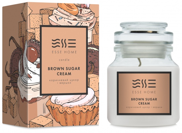 Свеча в стакане Esse HOME Brown Sugar Cream 100 г 