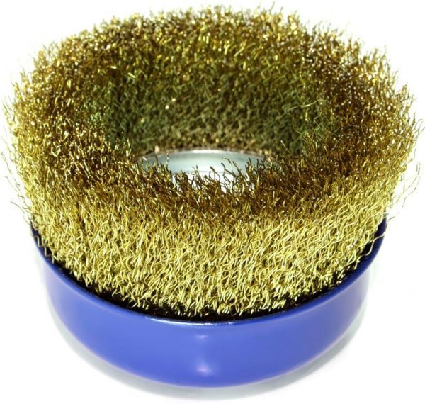 Щітка чашкова 100мм x M14, витий (рифлений) дріт d0,3 об/хв 8500 стальний дріт S&R 136132100