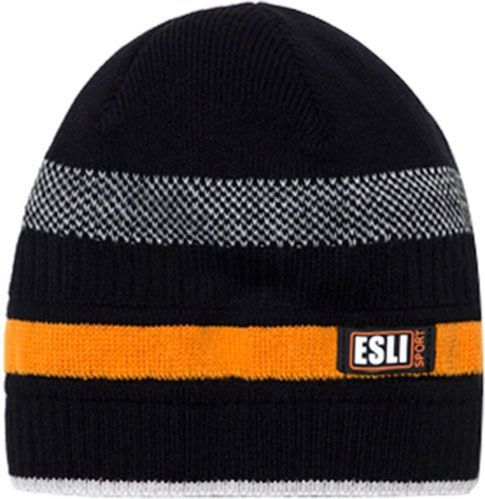 Шапка ESLI р.52–54 черный с оранжевым 18С-132СП 