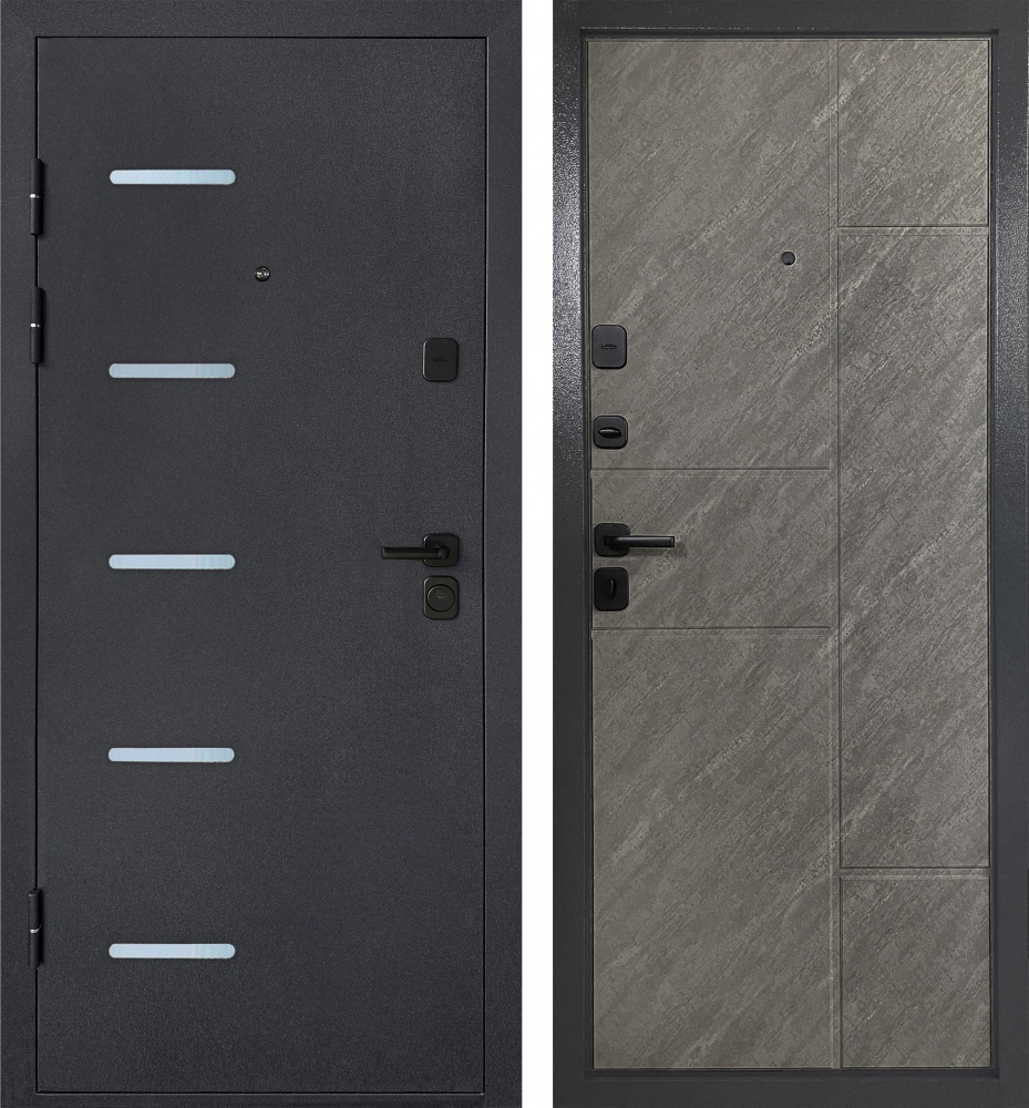 Двері вхідні Двері БЦ Січ бетон 2050х860 мм ліві