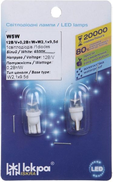 LED Iskra W2.1x9.5d 12 В