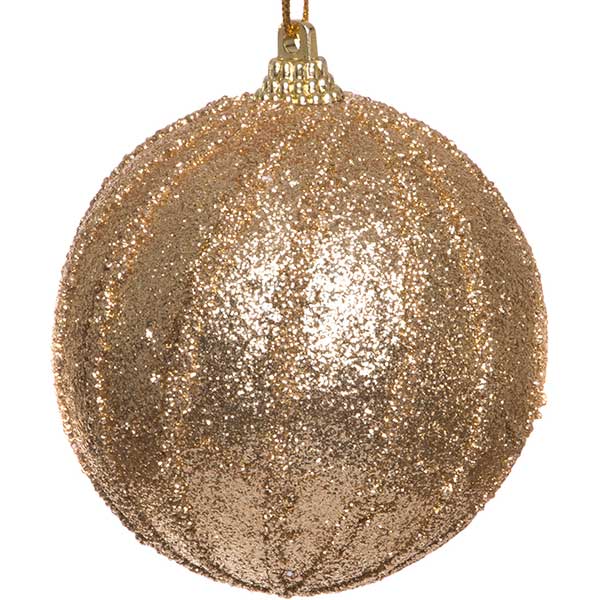 Шарик новогодний Полоска SDA1080G 80 мм