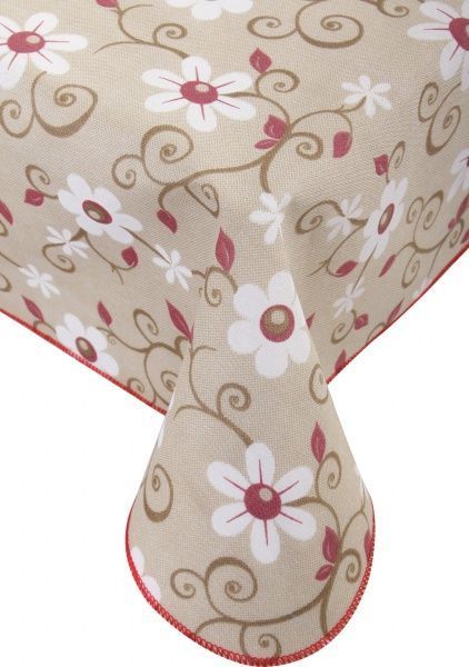 Скатерть Ginestra цветы 140x180 см красный Gemitex 