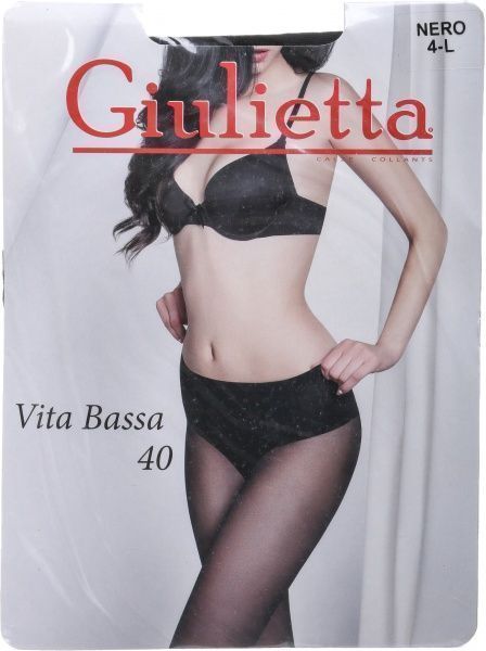 Колготки Giulietta nero VITA BASSA р. 4 40 den черный 