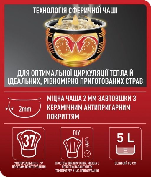 Мультиварка Tefal RK745132 Effectual Spherical Bowl 