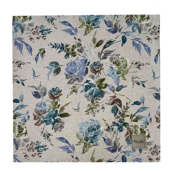 Салфетка под тарелку La Nuit ORO Роза голубая 45x45 см 