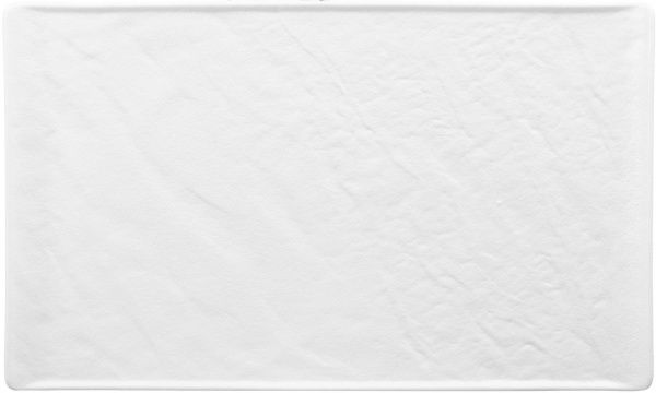 Блюдо сервірувальне прямокутне Lavastone White Surf 33,5х20,5 см 