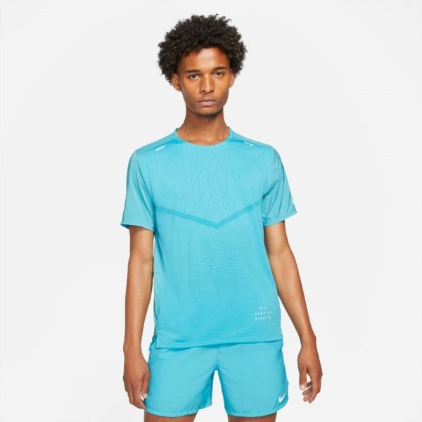 Футболка Nike M NK RN DVN RISE 365 SS DA1305-447 р. M бірюзовий