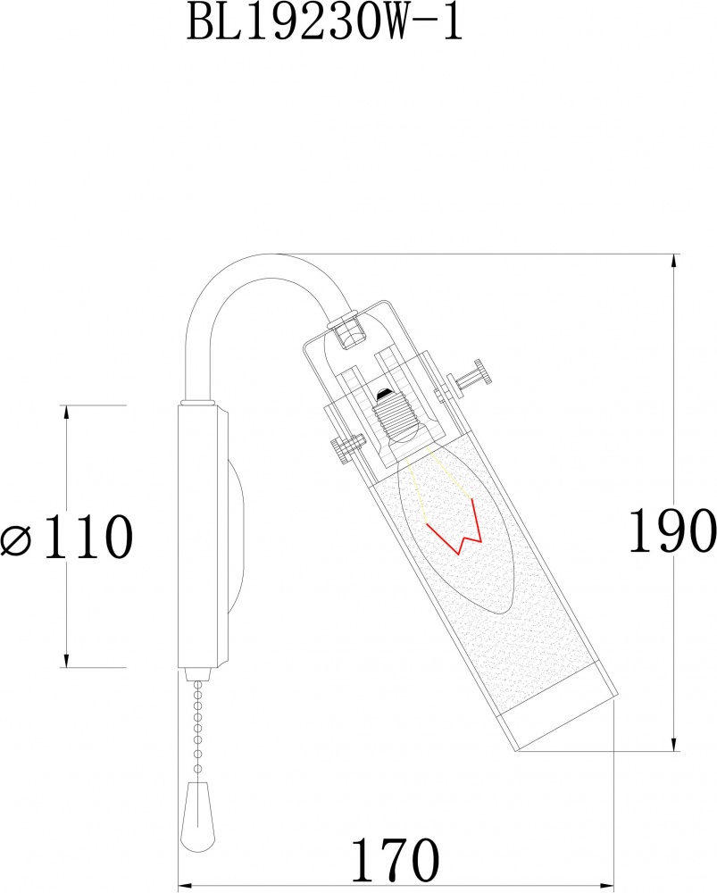 Світильник стельовий Accento lighting Camellia 1x40 Вт E14 хром ALPL-BL19230W-1