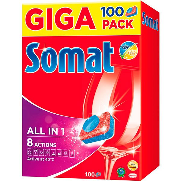 Таблетки для ПММ Somat All in one Giga 100 шт.