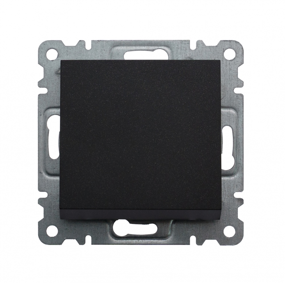 Механизм выключателя перекрестный одноклавишный Makel Karea без подсветки черный матовый 57054020