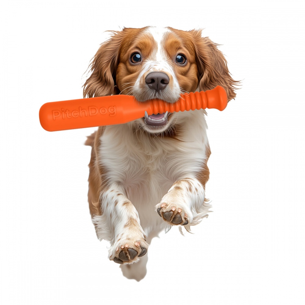 Игрушка для собак PitchDog бита для апортировки 35 см оранжевая