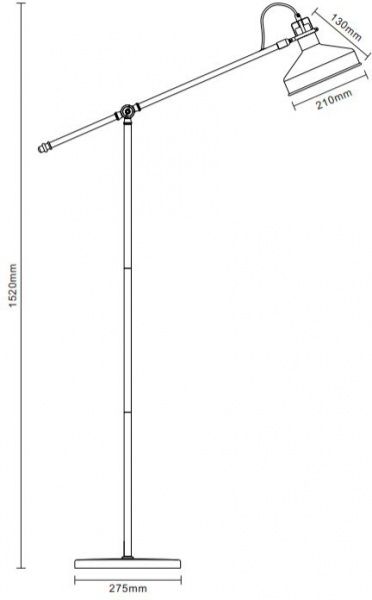 Торшер Camelion Amsterdam KD-425F С71 E27 40 Вт белый/хром 