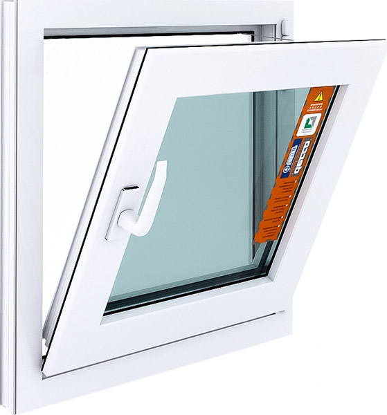 Окно поворотно-откидное DECCO 60 500x500 мм правое