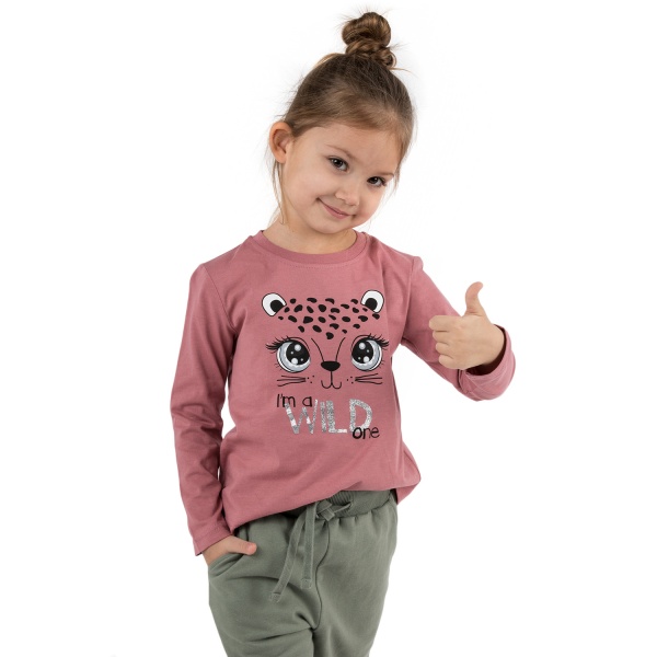 Джемпер для девочки Funtime Киса р.122 розовый 