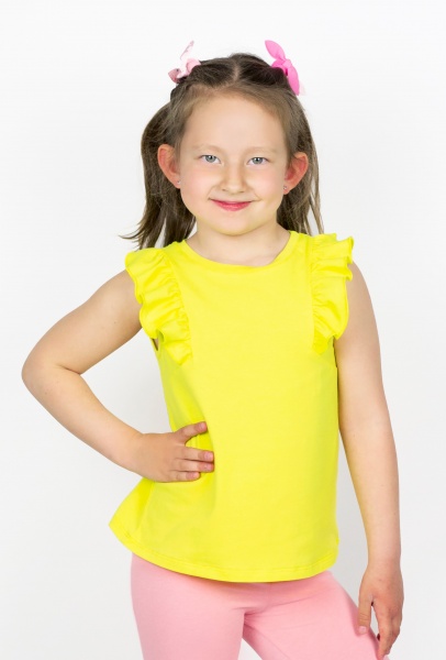 Майка для девочек Roksana CACTI р.110–116 желтый №0083/16083 