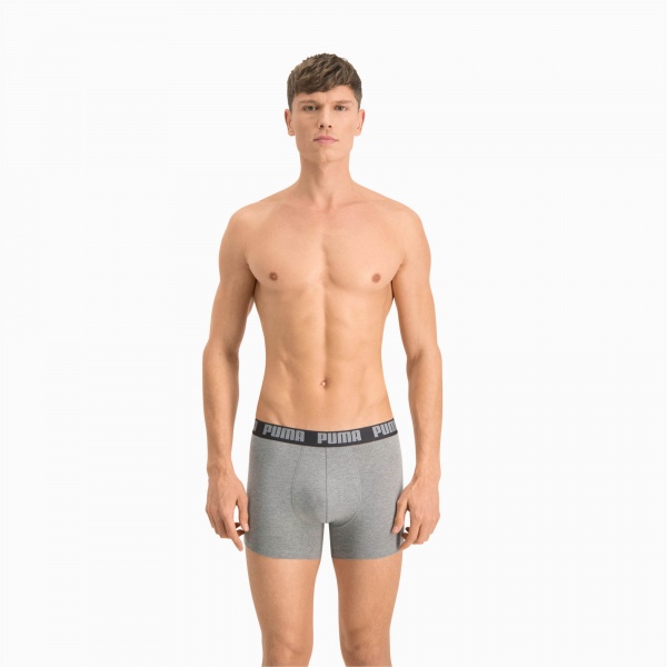 Трусы Puma Basic Boxer 2P 90682305 XL серый/темно-серый 2 шт.