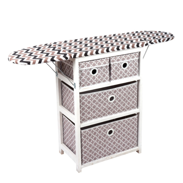 Гладильная доска Eurohome комод 123x36 см белый/серый IBC-0001